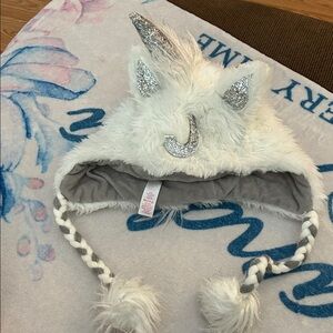 Justice White and Silver Unicorn Hat initial (J)